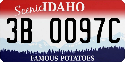 ID license plate 3B0097C