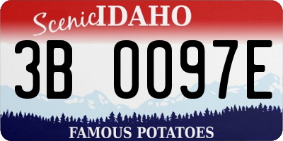ID license plate 3B0097E