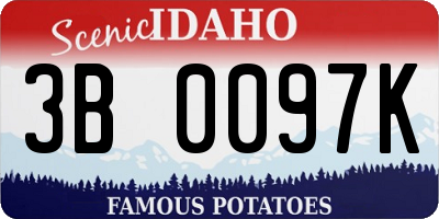 ID license plate 3B0097K