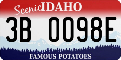 ID license plate 3B0098E