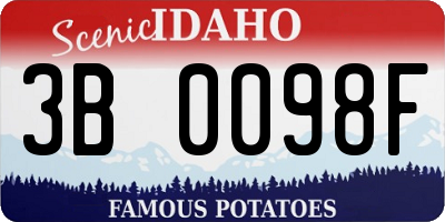 ID license plate 3B0098F