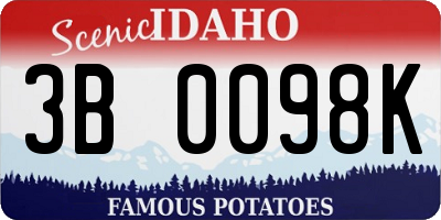 ID license plate 3B0098K