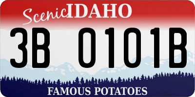 ID license plate 3B0101B