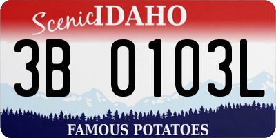 ID license plate 3B0103L