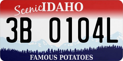 ID license plate 3B0104L