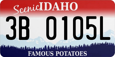 ID license plate 3B0105L