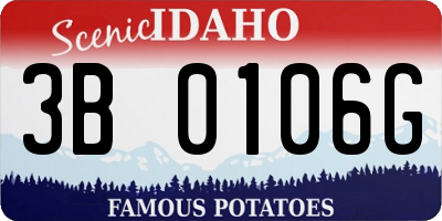 ID license plate 3B0106G