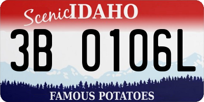 ID license plate 3B0106L