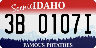 ID license plate 3B0107I