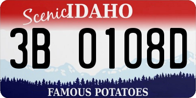 ID license plate 3B0108D