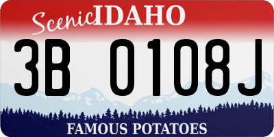 ID license plate 3B0108J