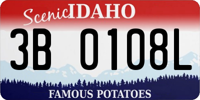 ID license plate 3B0108L