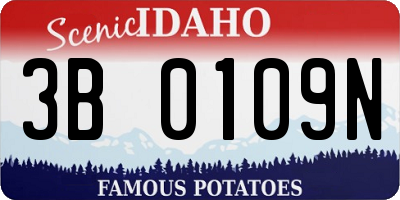 ID license plate 3B0109N