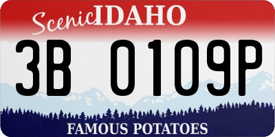 ID license plate 3B0109P