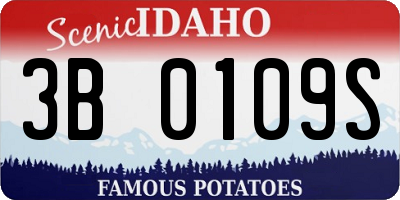 ID license plate 3B0109S