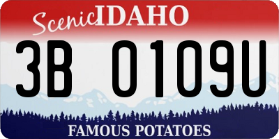 ID license plate 3B0109U
