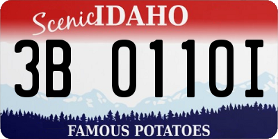 ID license plate 3B0110I