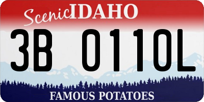 ID license plate 3B0110L