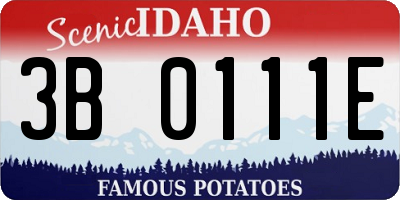 ID license plate 3B0111E