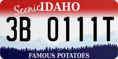 ID license plate 3B0111T