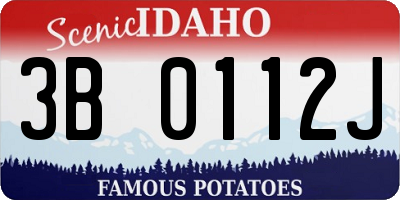 ID license plate 3B0112J