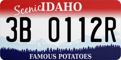 ID license plate 3B0112R