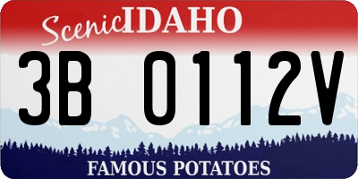 ID license plate 3B0112V