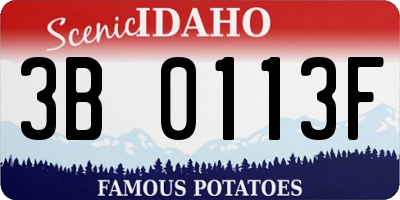 ID license plate 3B0113F