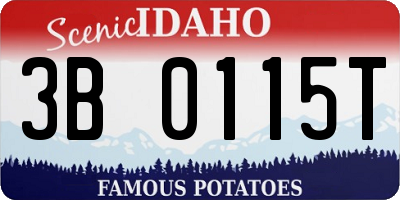 ID license plate 3B0115T