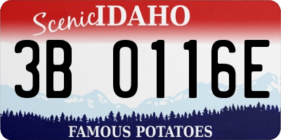 ID license plate 3B0116E