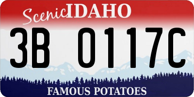 ID license plate 3B0117C