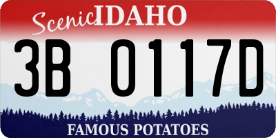 ID license plate 3B0117D