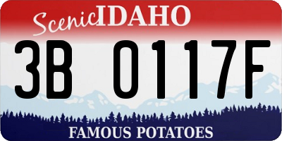 ID license plate 3B0117F