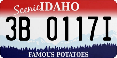 ID license plate 3B0117I