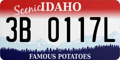 ID license plate 3B0117L