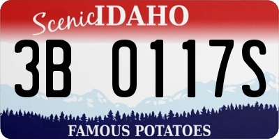 ID license plate 3B0117S