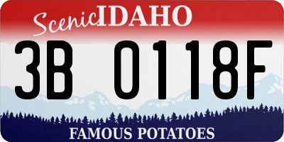 ID license plate 3B0118F