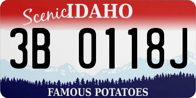 ID license plate 3B0118J