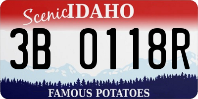 ID license plate 3B0118R