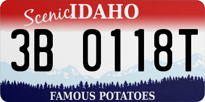 ID license plate 3B0118T