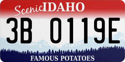 ID license plate 3B0119E