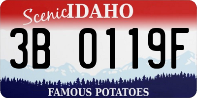 ID license plate 3B0119F