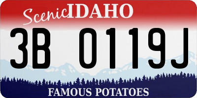 ID license plate 3B0119J