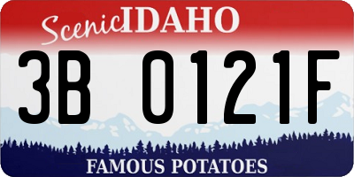 ID license plate 3B0121F