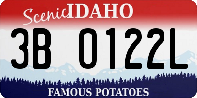 ID license plate 3B0122L