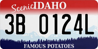 ID license plate 3B0124L