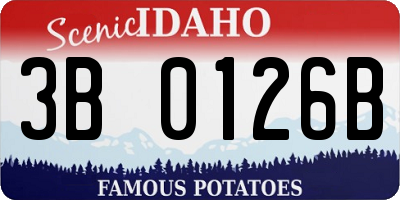 ID license plate 3B0126B