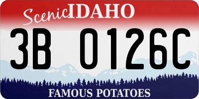 ID license plate 3B0126C