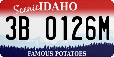 ID license plate 3B0126M