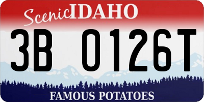ID license plate 3B0126T